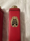 Antique pair of  Vivaudou  Mavis Talcum Powder  Tin Paris — photo 8