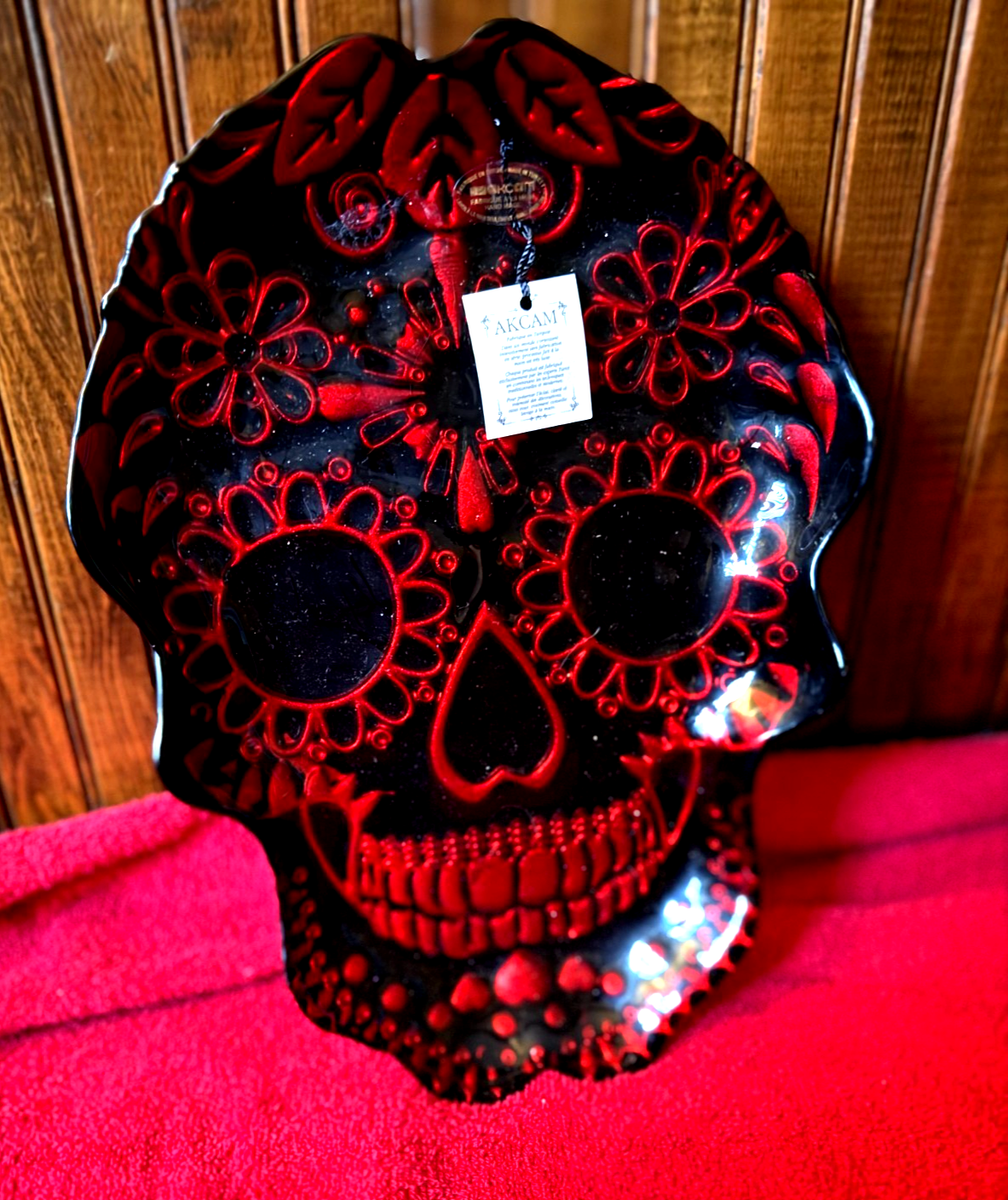 AKCAM TURKISH GLASS RED SKULL 16
