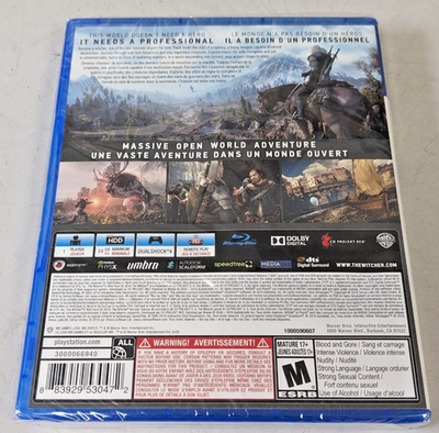 The Witcher 3 Wild Hunt PlayStation 4 w/Bonus Content - NEW SEALED