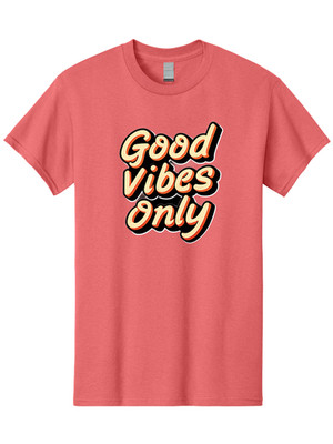 Good-Vibes-Only-8 Mens Graphic Tee, 100% Cotton, Casual Summer Wear