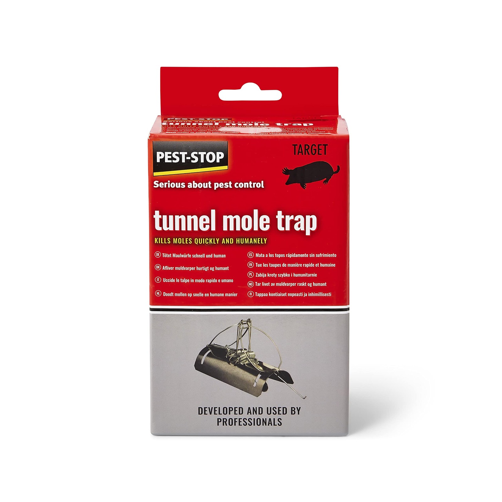 Pest-Stop Tunnel Mole Trap – Traditional Barrel Design – Dual Entry – Silver