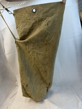 Vintage Army Military Duffel Bag Large Olive Green Cotton Canvas Rucksack
