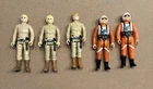 Lot of 5 Vintage 70's-80's Star Wars Action Figures Luke Skywalker X-Wing Pilot