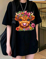 Unisex Baumwoll T-Shirt schwarz XL Kurzarm Ru...