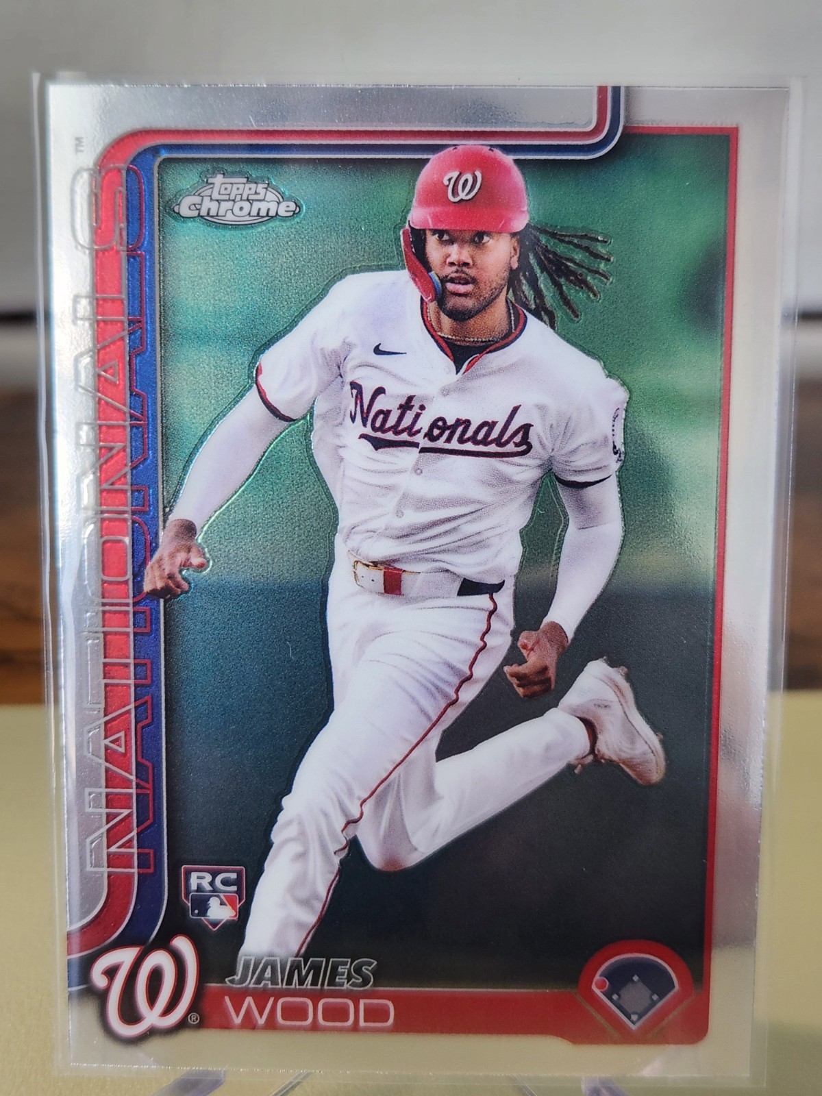 JAMES WOOD - 2025 Topps Chrome #132 - Washington Nationals ROOKIE CARD
