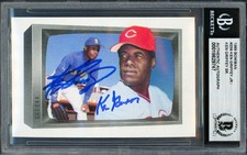 Ken Griffey Jr. & Sr. Signed 1989 Bowman RC 259 Beckett