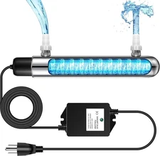 12W Inline UV Light Clarifier / Sterilizer for Aquarium, Koi Pond, Cold Plunge
