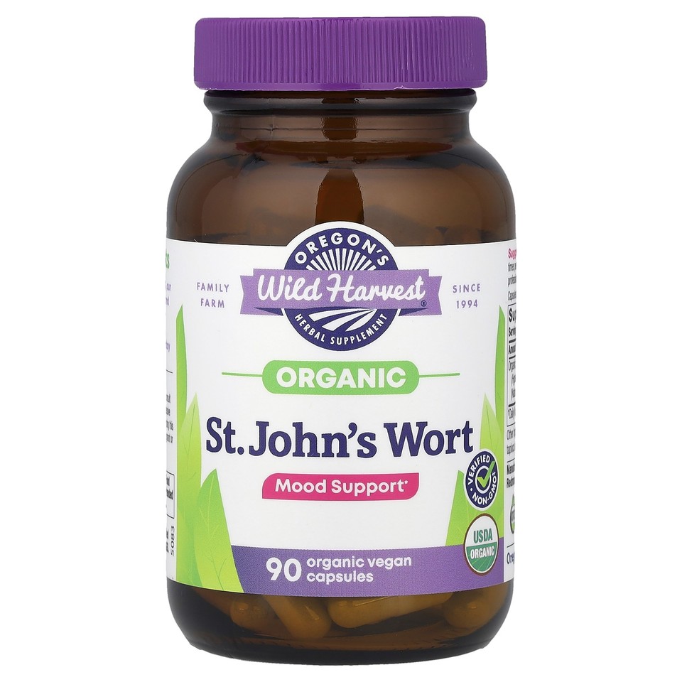 Organic St. John's Wort, 90 Vegan Capsules