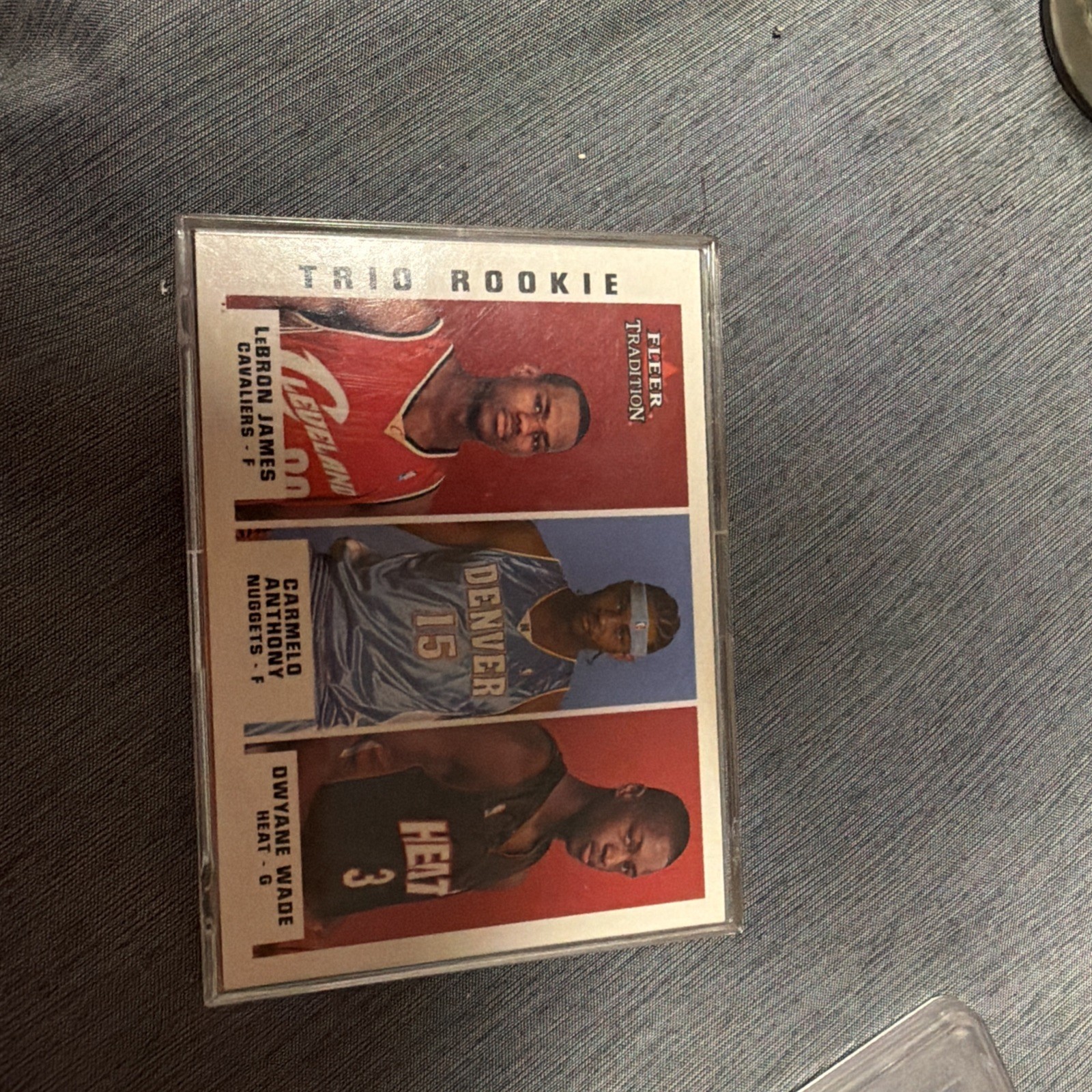 LeBron James 2003 Fleer Tradition #300 Trio Rookie (w/C. Anthony