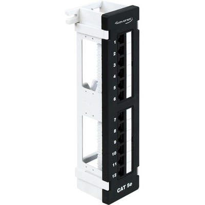 12 port  CAT5E Universal Patch Panel Wall-Mountable