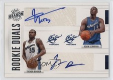 2010-11 Panini Season Update 61/99 Kevin Seraphin Trevor Booker #37 Auto nd3