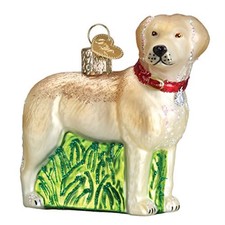 Old World Christmas Standing Yellow Labrador Retriever Ornament 12496 FREE BOX