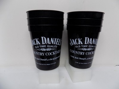 SET of 6 - Plastic Jack Daniels Country Cocktails Plastic Cups