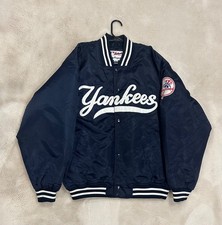 Vintage 90's Majestic Satin Yankees Spell Out Satin Jacket Size Xl