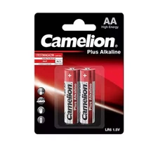 2 CAMELION AA PLUS ALKALINE BATTERIES LR06 MN1500 AM3 E91 1.5V 2BL EXP 2027 NEW
