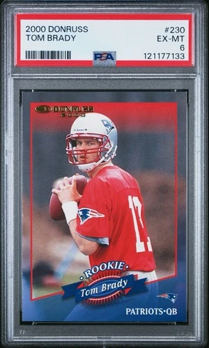 2000 Donruss Tom Brady #230 Rookie RC /1325 PSA 6 🐐 POP 25