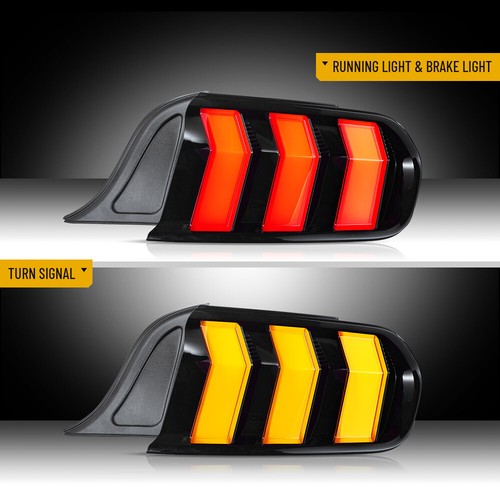VLAND For 2015-2023 Ford Mustang Red LED Tail Lights Assembly w/5 Modes Signal - Bild 5 von 22