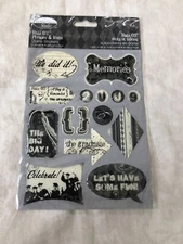 The Paper Company Studio Hats Phrases & Icons Dome Stickers New in Package