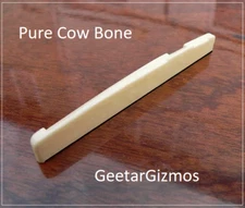 GeetarGizmos 72mm / 2.83" BONE SADDLE handmade for TAYLOR Guitar