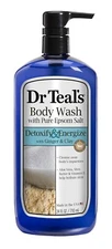 Dr Teal's Pure Epsom Salt Body Wash, Detoxify & Energize, 24 oz