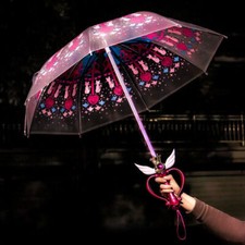US Sailor Moon Umbrella Transparent Luminescent Bumbershoot Cosplay Prop Gift