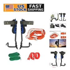 Non-Slip Tree Climbing Spikes with Heavy-Duty Safety Belt for 220LB Capacity