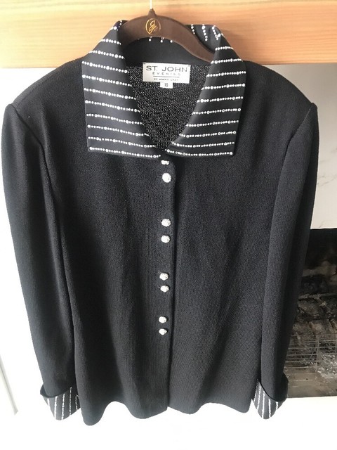 black jacket with rhinestones