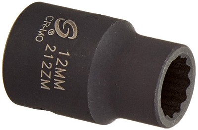 SUNEX 12Mm 1/2'' Dr 12Pt Chrome Molybdenum Alloy Steel Impact Socket Tool