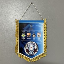 Champions League Group Stage Pennant 2009-2010 Cardboard  Barcelona Inter Milan