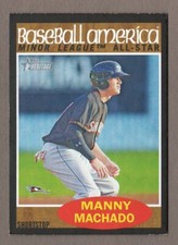 MANNY MACHADO 2011 Topps Heritage Minors BLACK BORDER Parallel SP #219 #36/62