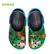 NEW CROCS Minecraft Classic Clog 210829 Green Multi UNISEX SIZE