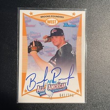 2009 Bowman Draft Aflac All-American Auto /240 Brooks Pounders #AFLAC-BP Auto