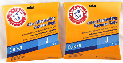 2 Packs Arm & Hammer Vacuum Bags Eureka J ~ Eureka 2270 2900-2920 (3 per pack)