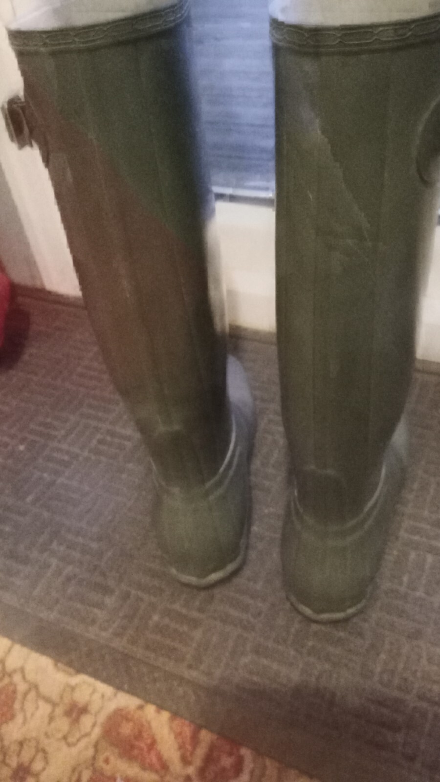 Hunters Wellingtons Size 8 Green WK 23499 original tall eBay