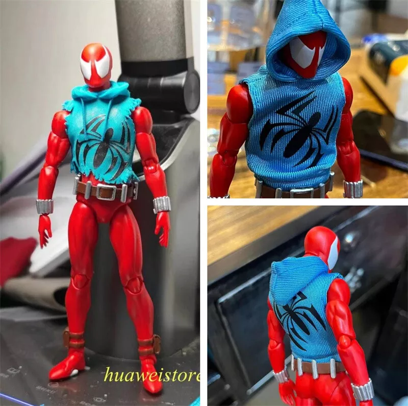 Toy custom bundle - Gladiator Red Hood, Mafex Scarlet Spider, Deadpool  Tron, Robin. 