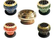 Brass Charcoal Screen burner for Incense, Resin - Black, Red, Blue or Green !!