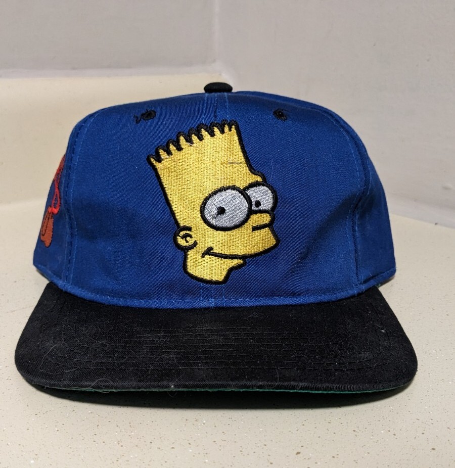 Vintage Bart Simpson American Needle Blockhead Snapback Hat