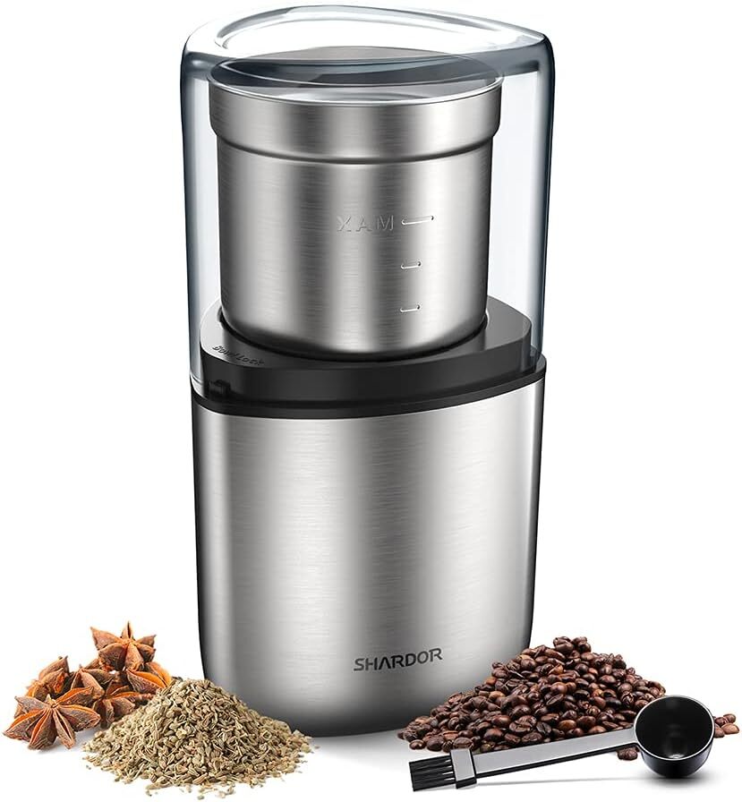 Coffee Grinder Electric Herb/Wet Grinder For Spices And Seeds With 2 Remova...