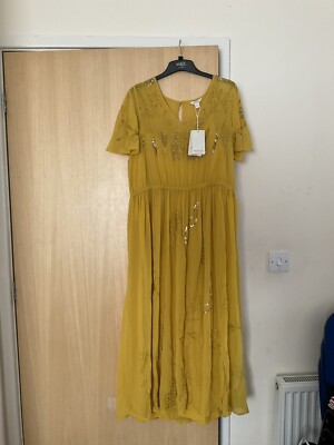 Deals Monsoon Dresses Size 18 Monsoon Beautiful Yellow Sequins
