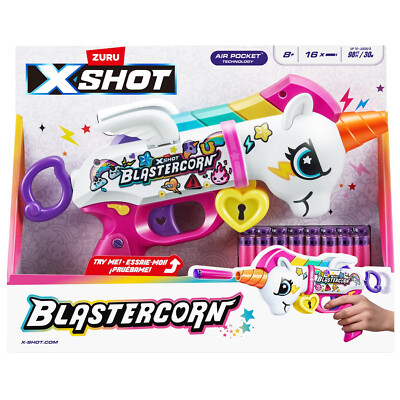 Zuru X-Shot Blastercorn Unleash The Blastercorn Foam Dartpistole mit 16 Darts