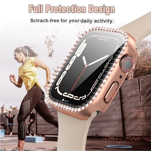 For Apple Watch Series 8 7 Snap On Bling Case Cover Screen Protector 41/45mm - 第 3/8 張圖片