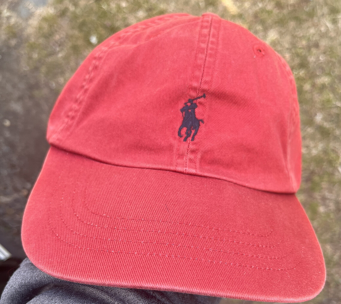 Cappello Polo Ralph Lauren berretto strapback rosso regolabile ricamato logo pony us intime ottimeioni