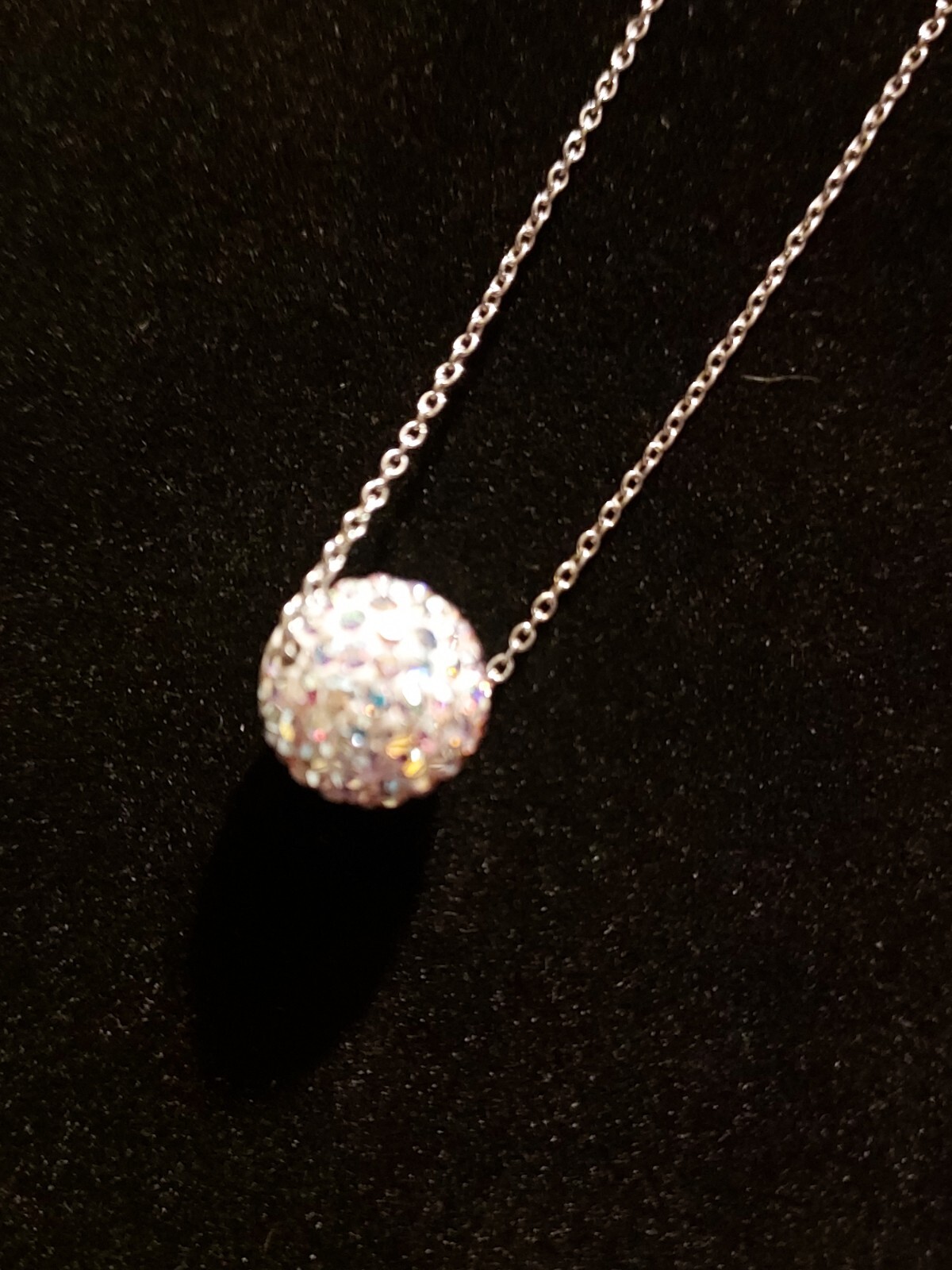 touchstone crystal By Swarovski disco ball necklace eBay