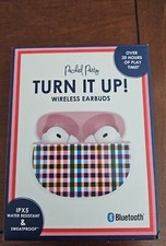 Packed Party Turn It Up Wireless Earbuds Bluetooth - Multicolored Plaid - New