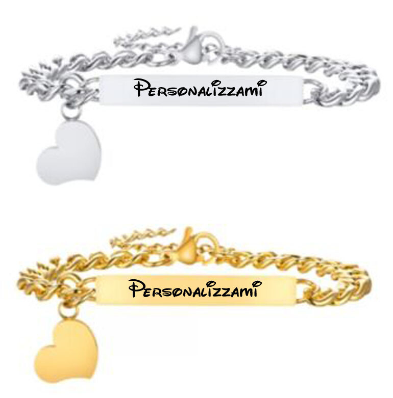 Bracciale Personalizzato Con Nome In Acciaio Inossidabile - Incisione - Foto 10