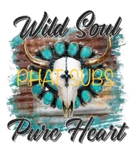 Sublimation Print Pure Heart Ready To Press Heat Transfer