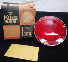 Vtg King Bee Car Lamp Light Wbox Turn Stop Tail Red Lense New Unused C