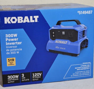 KOBALT 5149487 300W Power Inverter 120V TOOL ONLY
