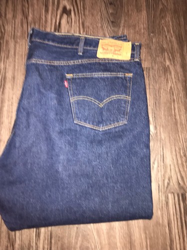 Straight Leg Button Fly Dark Denim Wash 