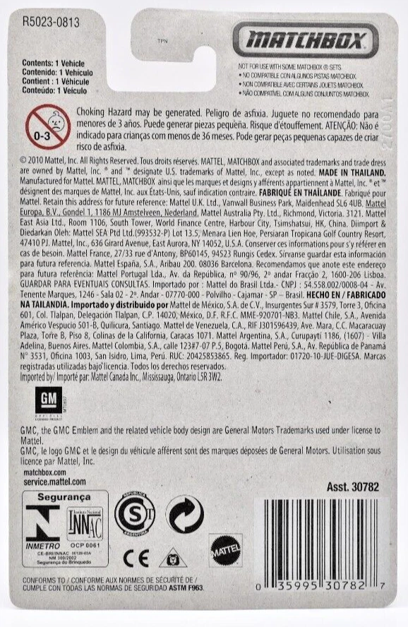 Matchbox Superfast GMC TERRADYNE beige. MBX 50/ 2010. scheda lunga internazio... - Immagine 2 di 2